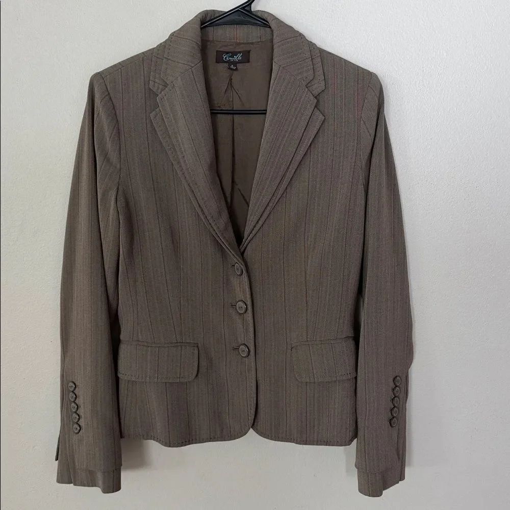Camille La Vie Brown Tailored Blazer
